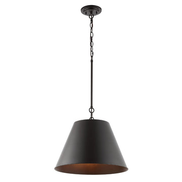 Harper Industrial Farmhouse Iron LED Pendant - JONATHAN Y
